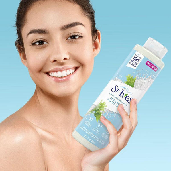 St Ives Exfoliating Body Wash Sea Salt And Pacific Kelp - 473ml - Pinoyhyper