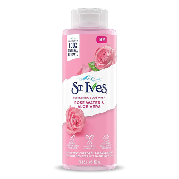 St Ives Refreshing Body Wash Rose Water & Aloe Vera - 473ml - Pinoyhyper