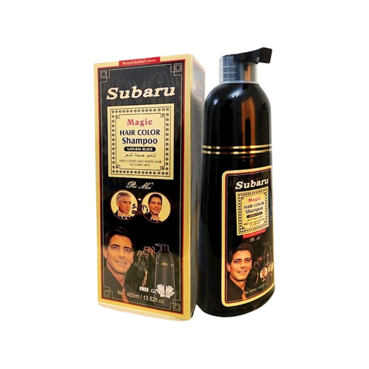 Subaru Magic Hair Color Shampoo Natural Black - 400ml - Pinoyhyper