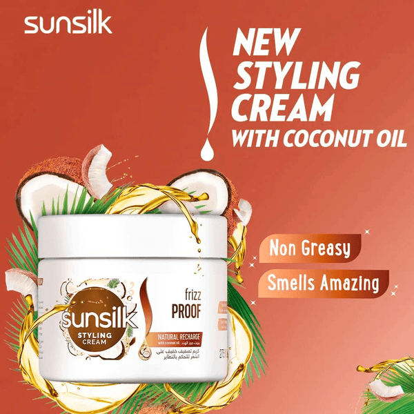 Sunsilk Frizz Proof With Coconut Oil Styling Hair Cream - 275ml - Pinoyhyper