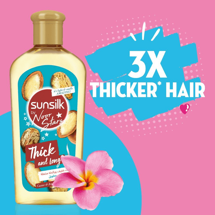 Sunsilk Thick & Long With Castor & Argan Hair Oil - 250ml - Pinoyhyper
