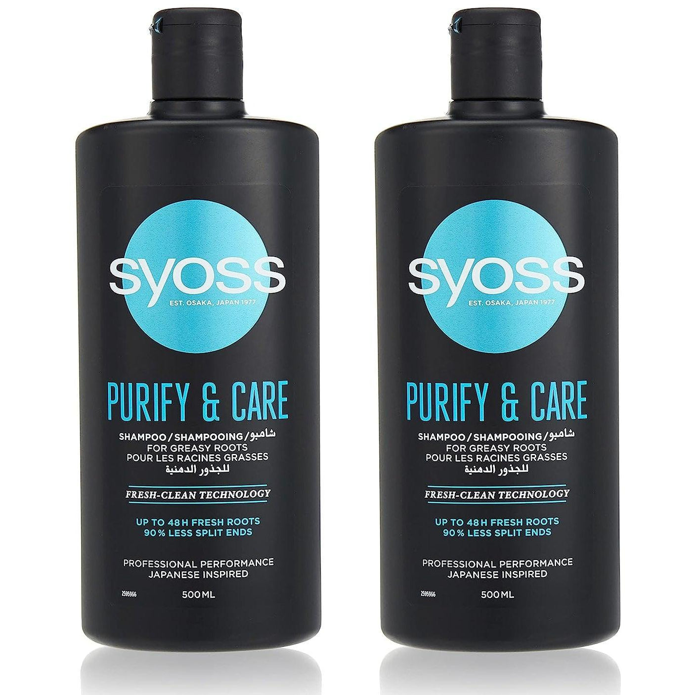 Syoss Purify & Care Shampoo Combo Pack - 500ml + 500ml - Pinoyhyper
