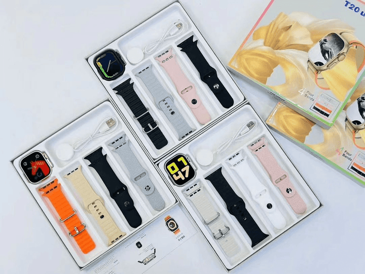 T20 Ultra 2 Smartwatch Infinite Display With Four Bands - Pinoyhyper