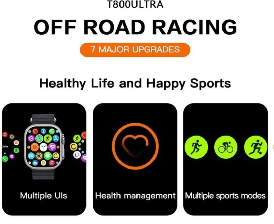 T800 Ultra Smart Watch 1.99 Infinite Display - Pinoyhyper