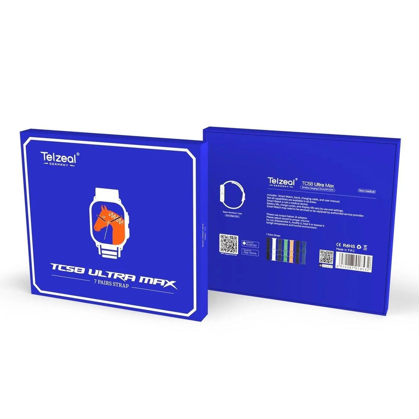 Telzeal TC58 Ultra Max Smart Watch With 7 Pairs Strap - Pinoyhyper