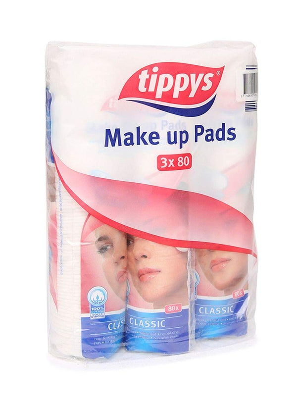 Tippys Cottoness Round Facial Cotton Pads 3 x 80Pads (Offer)