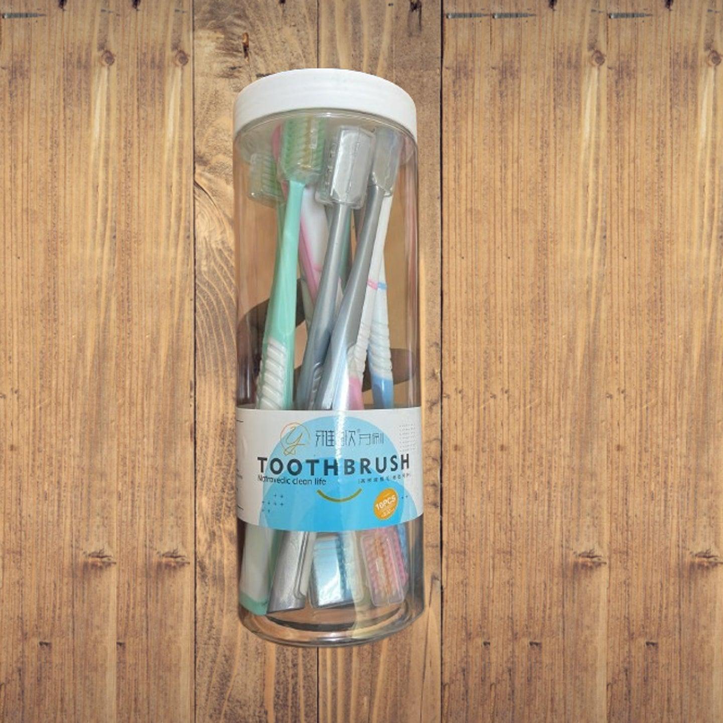 Toothbrush With Storage Bottle - 10 Pcs - Pinoyhyper