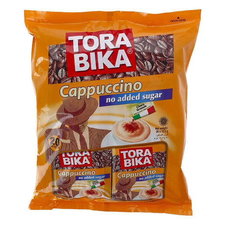 Tora Bika Cappuccino No Added Sugar Instant Coffee - 20 x 12.5g - Pinoyhyper