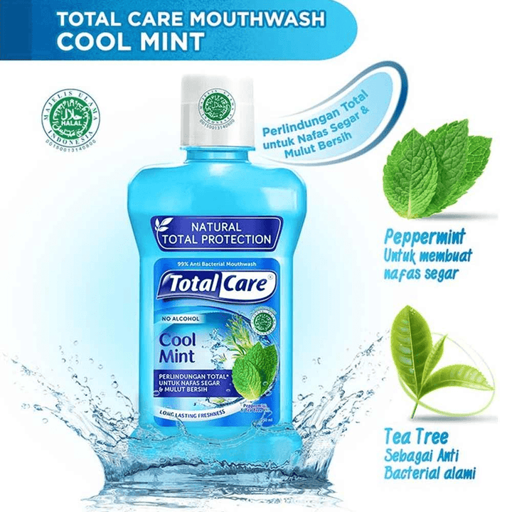 Total Care Anti Bacterial Mouthwash Cool Mint - 250ml - Pinoyhyper