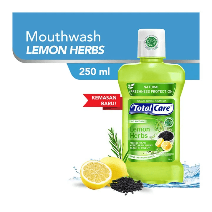 Total Care Anti Bacterial Mouthwash Lemon Herbs - 250ml - Pinoyhyper