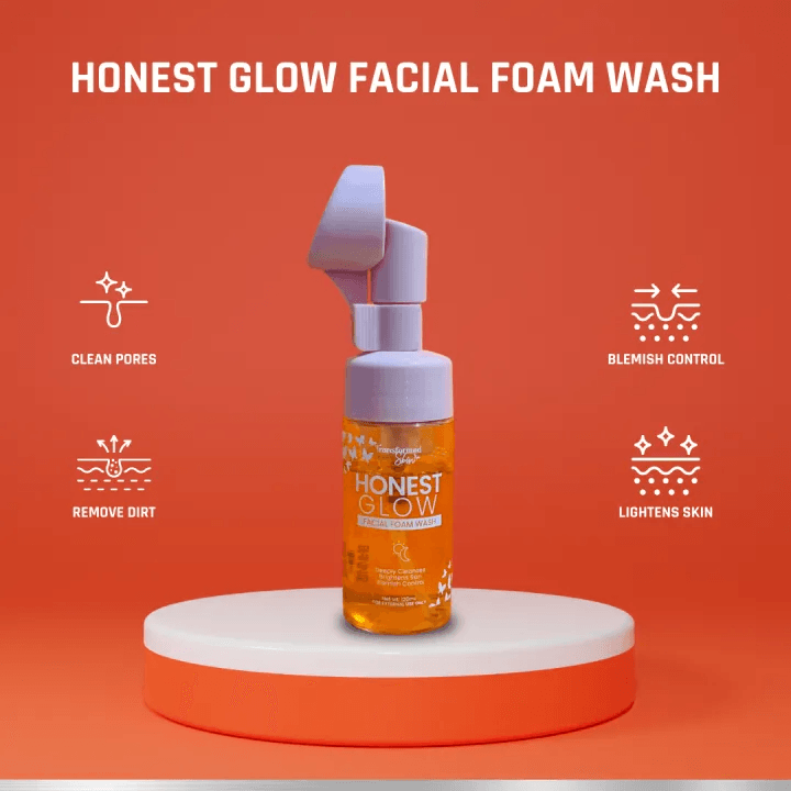 Transformed Skin Honest Glow Facial Foam Wash - 120ml - Pinoyhyper