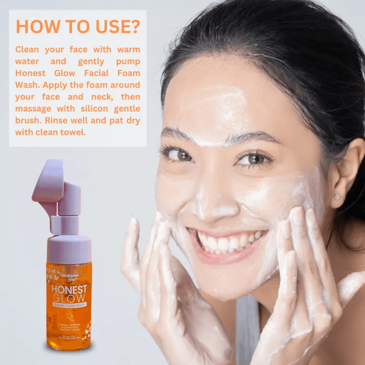 Transformed Skin Honest Glow Facial Foam Wash - 120ml - Pinoyhyper