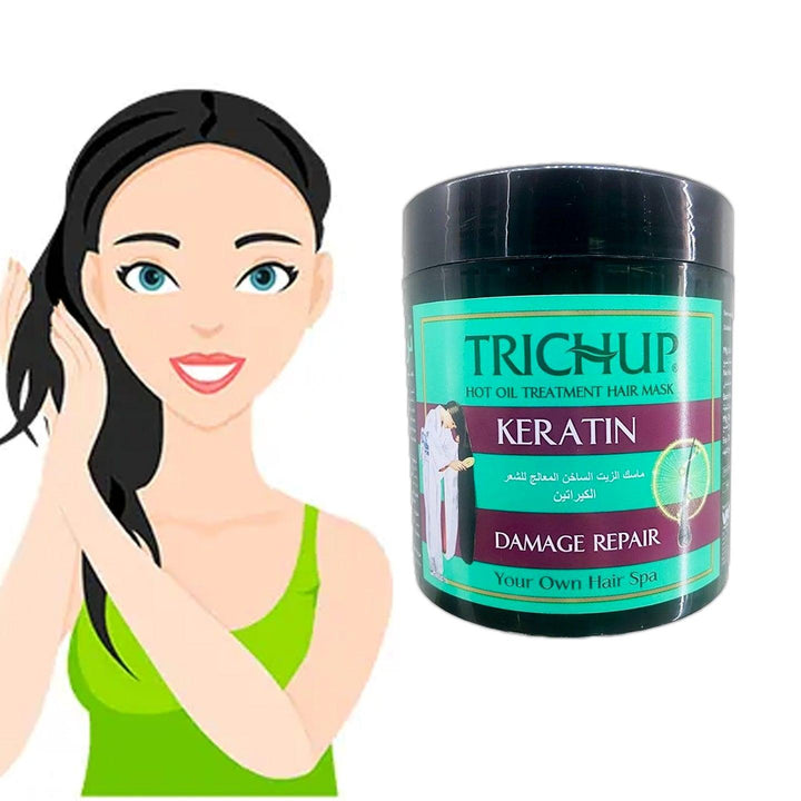 Trichup Keratin Damage Repair Hot Oil Treatment Hair Mask - 500ml - Pinoyhyper