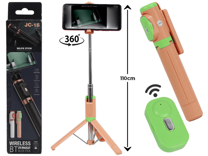 Tripod & Mini Live BroadCast Wireless Selfie Stick JC-16 - Pinoyhyper