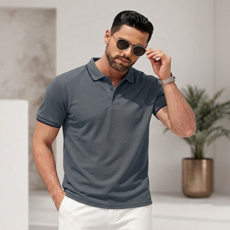 تيشيرت بولو رجالي بقصة ضيقة من Urban Edge - MTS01#