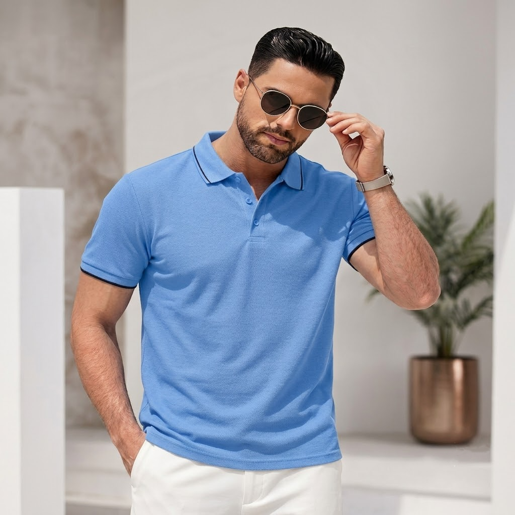 تيشيرت بولو رجالي بقصة ضيقة من Urban Edge - MTS01#