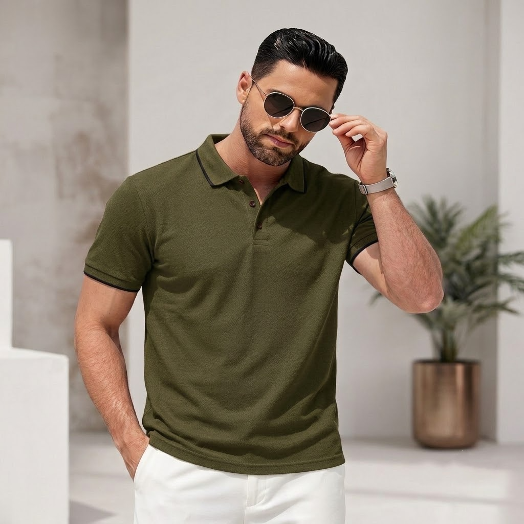 تيشيرت بولو رجالي بقصة ضيقة من Urban Edge - MTS01#
