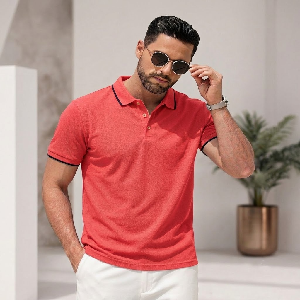 تيشيرت بولو رجالي بقصة ضيقة من Urban Edge - MTS01#