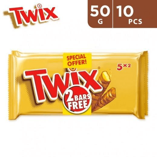 Twix Chocolate Bar 5 x 50 g - 2 Packs Specials offer - Pinoyhyper