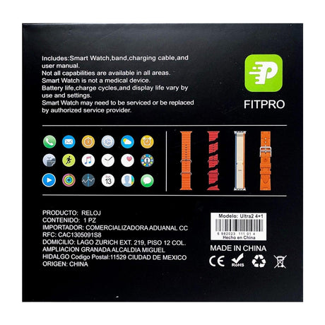 Ultra-2 Big Screen Smart Watch With 4 Bands - Pinoyhyper