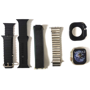 Ultra-2 Big Screen Smart Watch With 4 Bands - Pinoyhyper