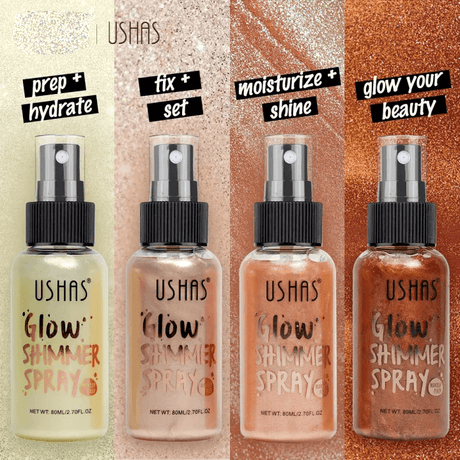 Ushas Glow Shimmer Glitter Moisturizing Face and Body Spray - Pinoyhyper