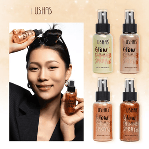 Ushas Glow Shimmer Glitter Moisturizing Face and Body Spray - Pinoyhyper