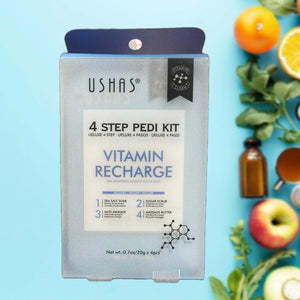 Ushas Vitamin Recharge 4 Step Pedi Kit - 4 Pcs × 20 g - Pinoyhyper