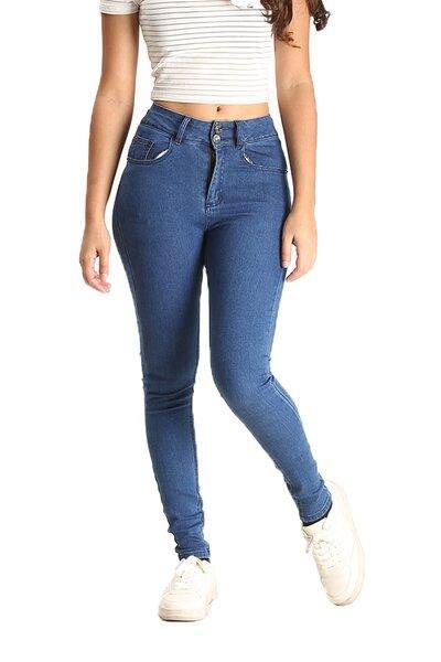UY Two Button Mid Waist Skinny Jeans - U65484 - Pinoyhyper