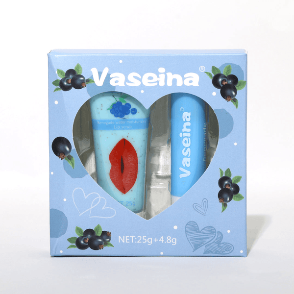 Vaseina BlueBerry Water Moisturizing Lip Scrub + Lip Balm - 25g+4.8g - Pinoyhyper
