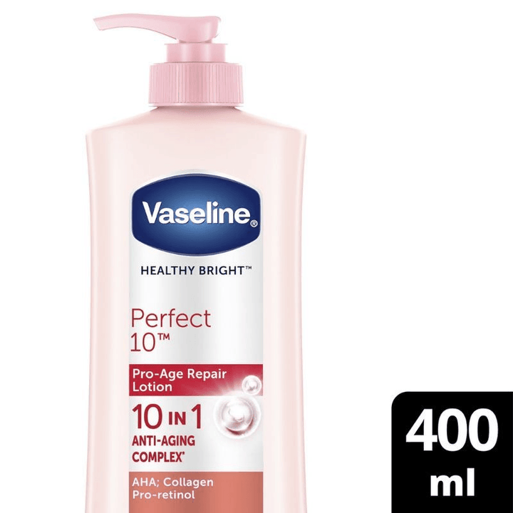 Vaseline Healthy Bright Perfect 10 Body Lotion - 400ml (Pump) - Pinoyhyper