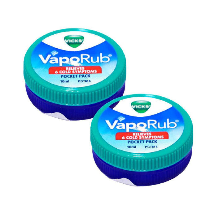 Vicks VapoRub Relieves 6 Cold Symptoms 10ml x 2Pcs (Offer) - Pinoyhyper