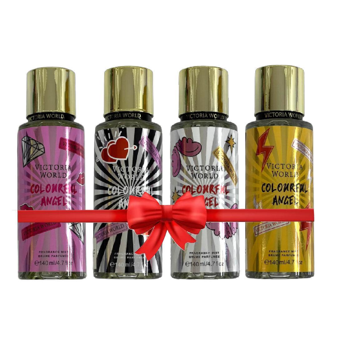 Victoria World Colorful 4 Pcs Combo Fragrance Mist - 4x140 ml - Pinoyhyper