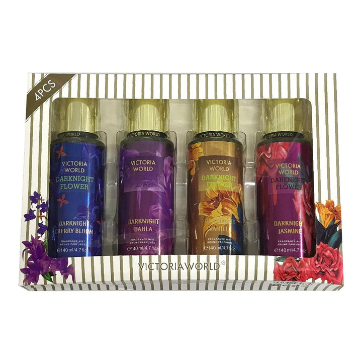 Victoria World Dark Night 4 Pcs Combo Fragrance Mist - 4x140 ml - Pinoyhyper