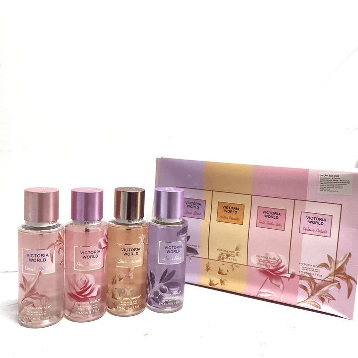 Victoria World Love 4 Pcs Combo Fragrance Mist - 4x140 ml - Pinoyhyper