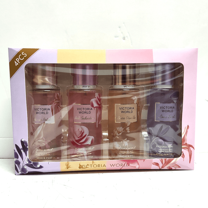 Victoria World Love 4 Pcs Combo Fragrance Mist - 4x140 ml - Pinoyhyper