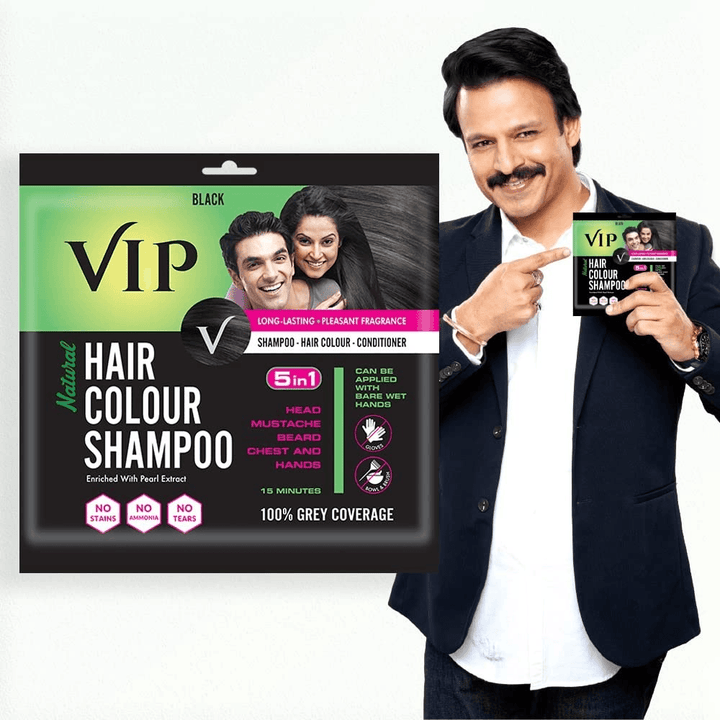 VIP Hair Colour Shampoo Black - 20ml - Pinoyhyper