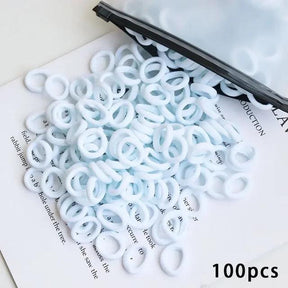 White Elastic Hair Bands 100pcs - (6621274) - Pinoyhyper