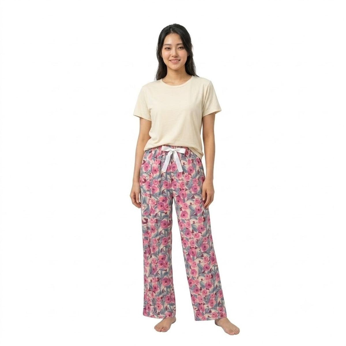 Women’s Plain Pajama 2Pcs Set - 3002