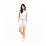 Two-Piece Sleeveless Tank Top and Shorts Loungewear Set