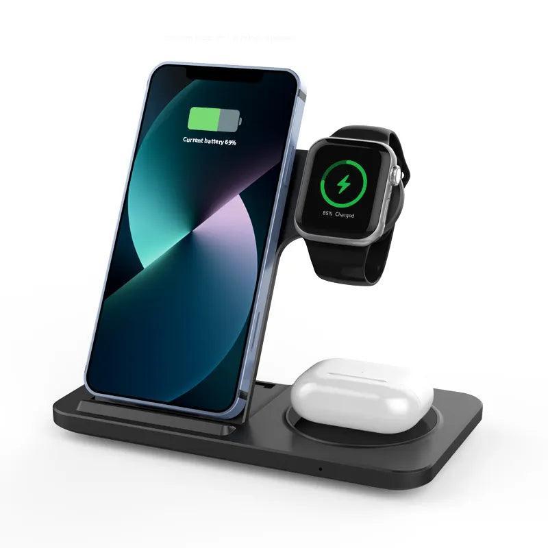 Wireless Charger 3 in One For All Qi Enabled Phone 3 in One Foldable Wireless Charger - Pinoyhyper