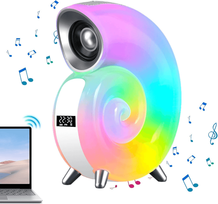 Wireless Led Speaker With Conch Colorful Music Lamp KP-556 - Pinoyhyper