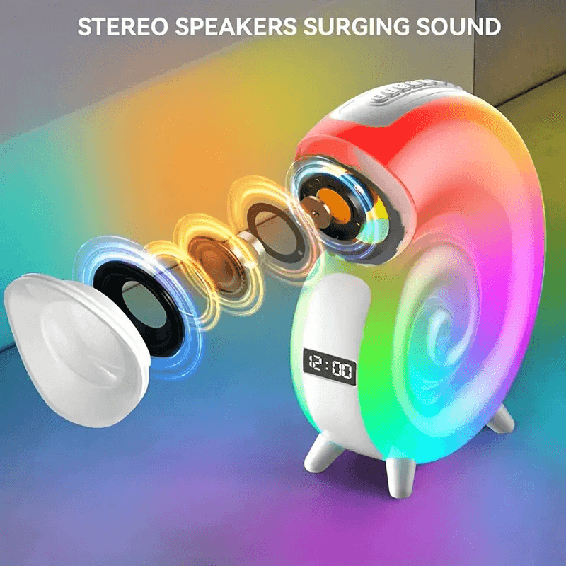 Wireless Led Speaker With Conch Colorful Music Lamp KP-556 - Pinoyhyper