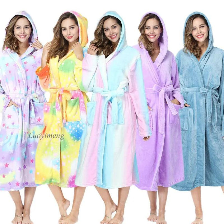 Women Flannel Bath Robe - HQ.Mierdan - Pinoyhyper