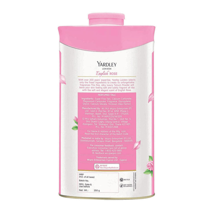 Yardley Talcum English Rose Powder 250g - Pinoyhyper