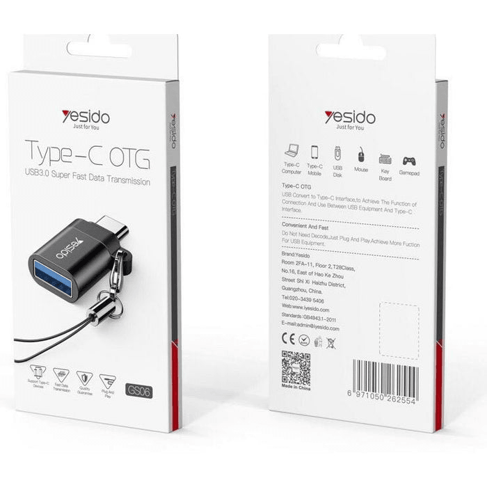 Yasido Portable Type-C to USB OTG Adapter - GS06 - Pinoyhyper