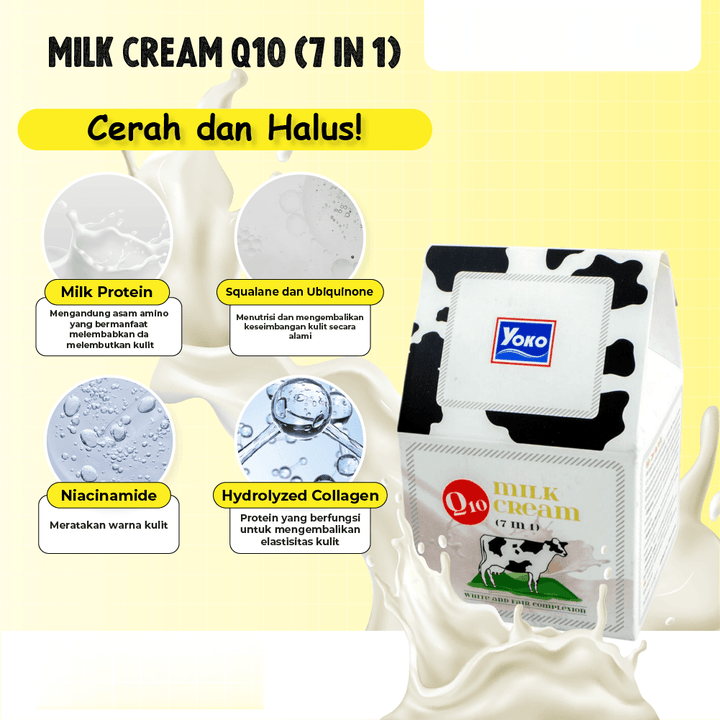 Yoko Milk Cream Q10 (7 in 1) - 50g - Pinoyhyper