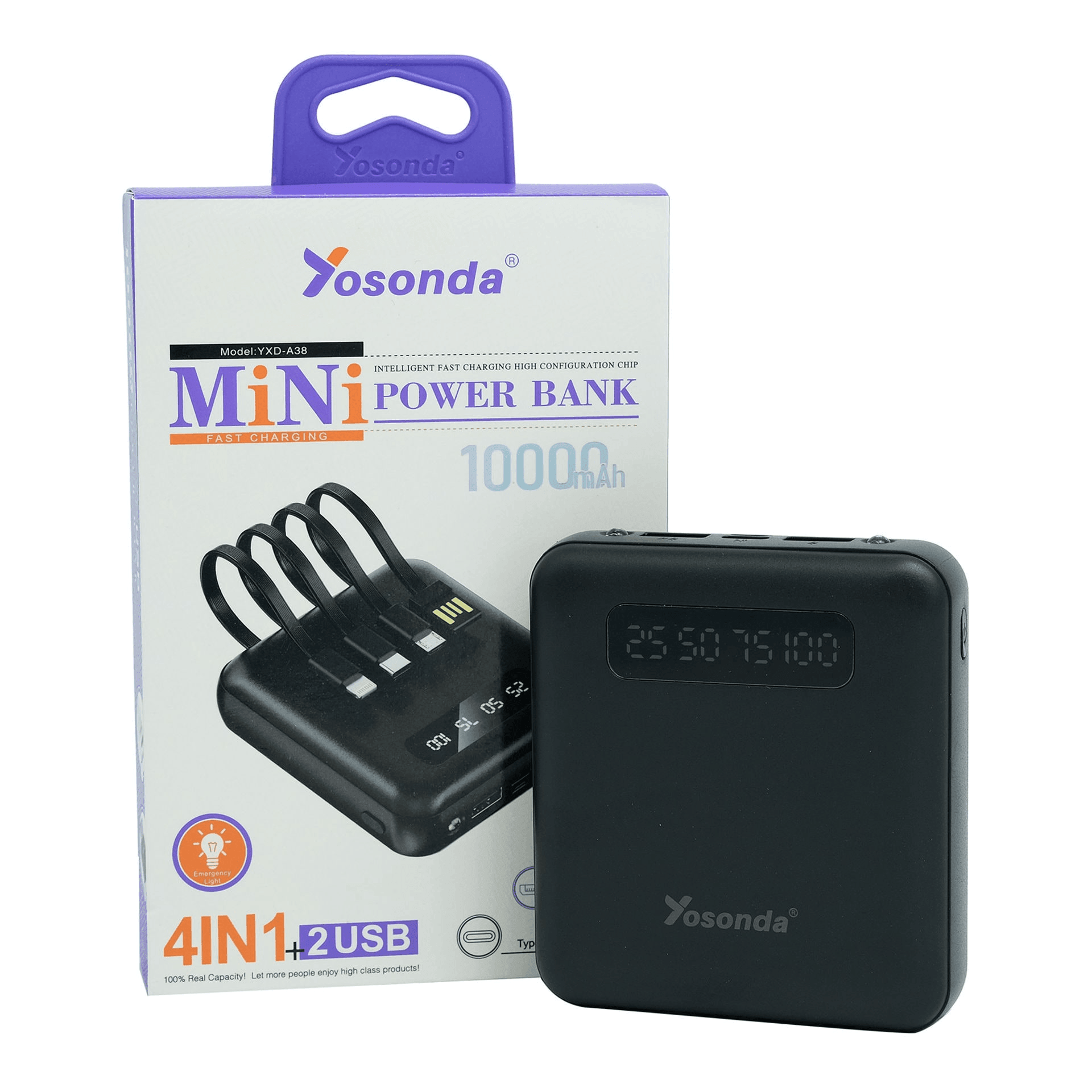Yosonda 10000mAh 4 in 1 Fast Charging Power Bank 2.1A YXD-A38 - Pinoyhyper
