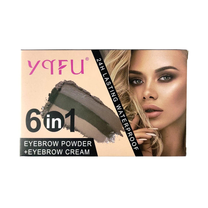 YQFU 6 In 1 Eyebrow Powder + Eyebrow Cream - 3.5g×6 - Pinoyhyper