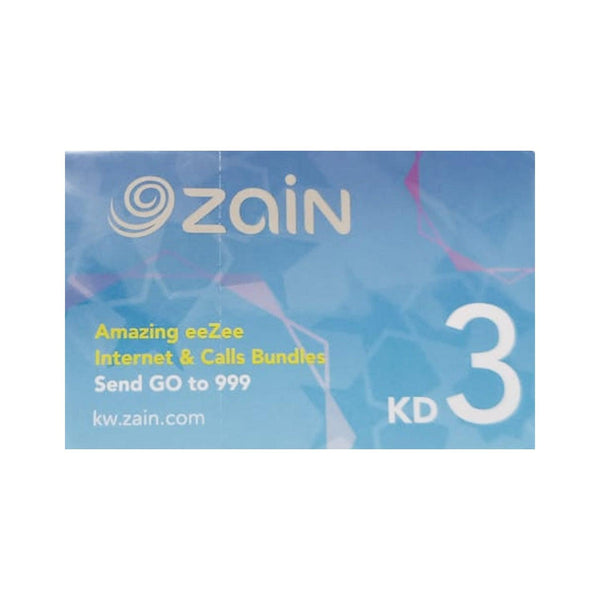 Zain Prepaid Recharge Card 3KD - Pinoyhyper